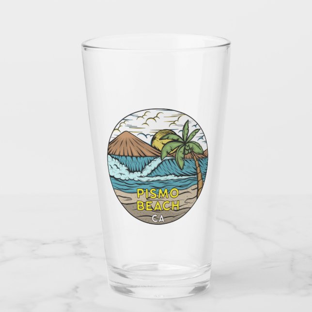 Verre Pismo Beach California Vintage (Devant)
