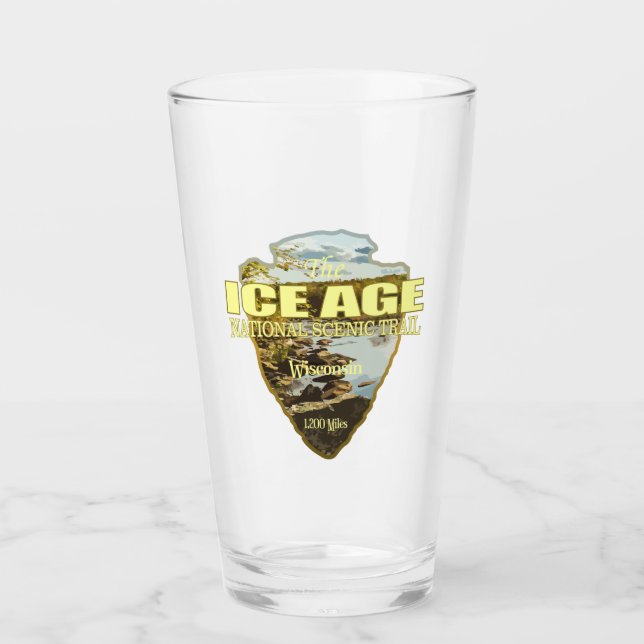 Verre Piste de l'âge glaciaire (flèche) (Devant)