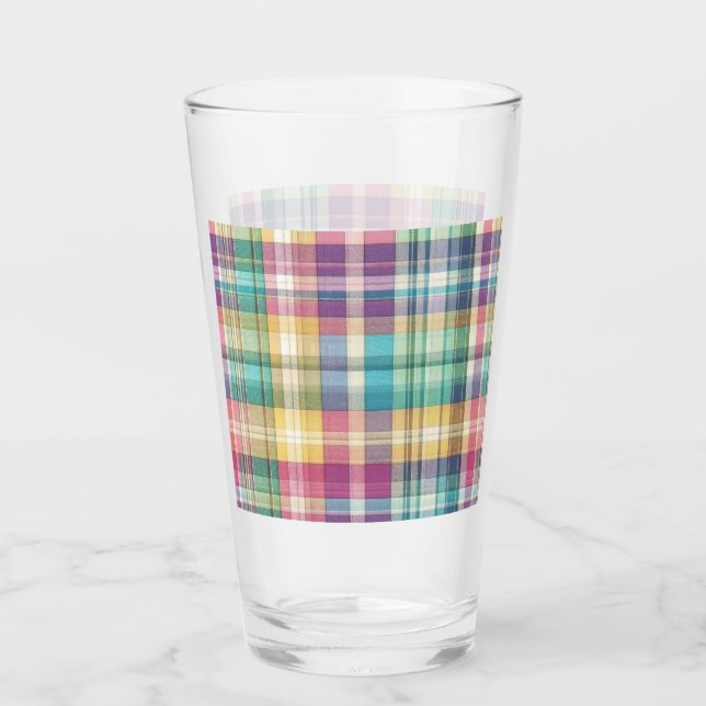 Verre Plaid au printemps/Pâques/tartan (Devant)