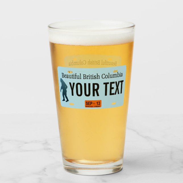 Verre Plaque de licence Sasquatch de la Colombie-Britann (Devant (rempli))