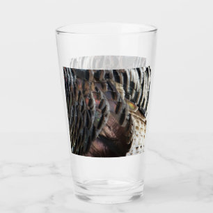 Verre Plumes de Dindon Sauvage I Design Abstrait de la N