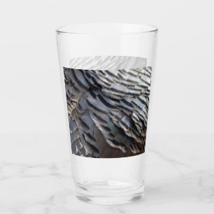 Verre Plumes de Dindon Sauvage II Design Abstrait de la