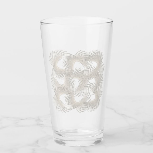 Verre Plumes volantes blanches (Devant)