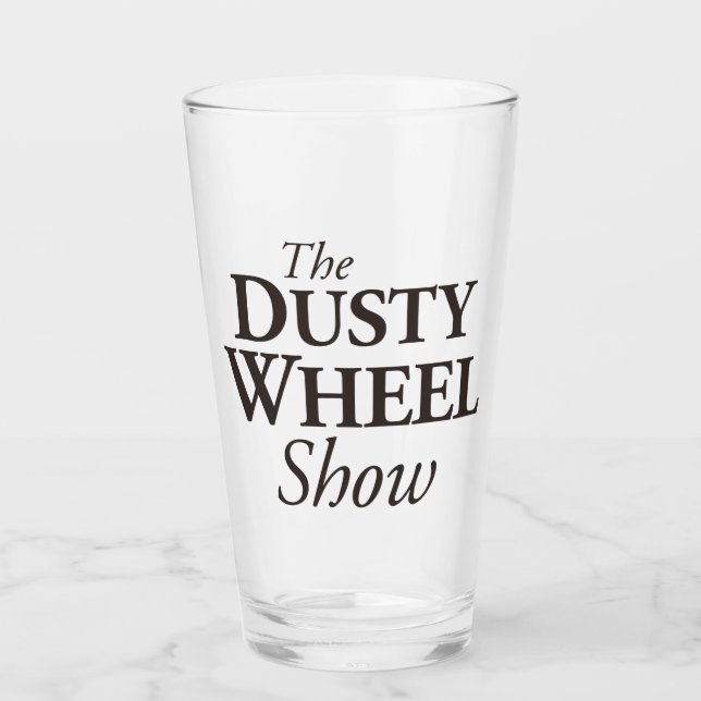 Verre Podcast du spectacle Dusty Wheel : Nom Bar Glass (Devant)