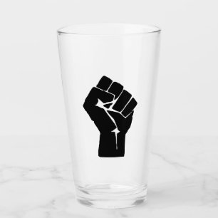 Verre Poing Noir Levé - Résistance Protestation