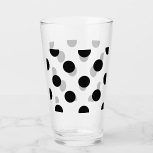 Verre Point Polka noir et blanc