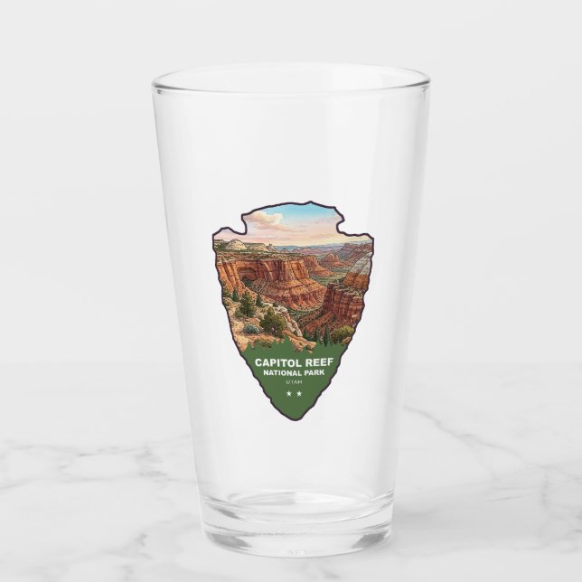 Verre Pointe de flèche du parc national de Capitol Reef (Devant)