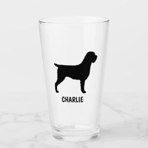 Verre Pointeur à poils durs Griffon Silhouette personnal