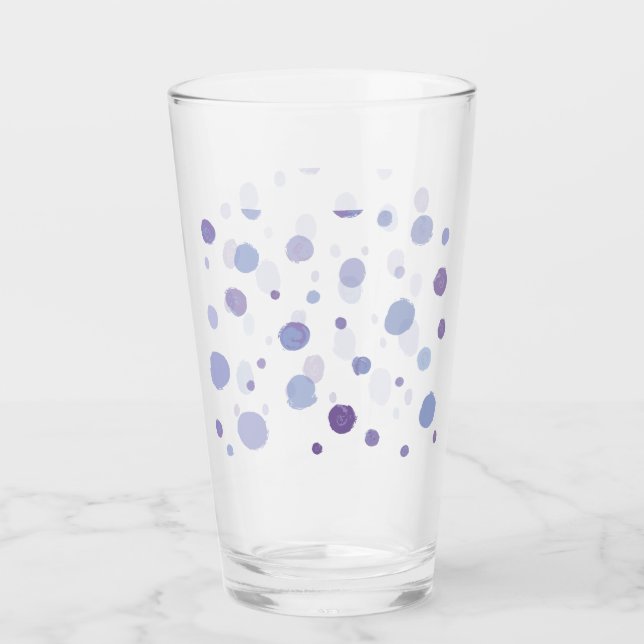Verre pois peint à la main (Devant)