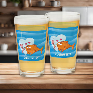 Verre Poisson et appât amoureux