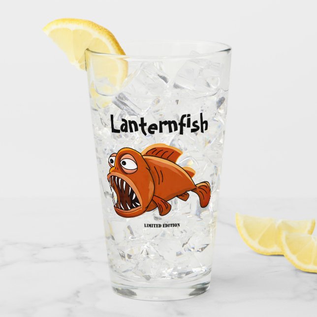 Verre Poisson orange lanterne (Devant glace)