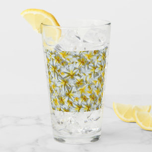 Verre Pôle Frangipani Jaune Et Blanc
