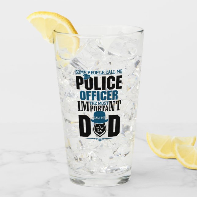 Verre Police papa | Application de la loi | FÊTE DES PÈR (Devant glace)