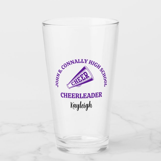Verre Pom-pom Personnalisé de Lycée Violet (Devant)