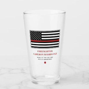 Verre Pompier personnalisé Mince Secourt incendie de lig