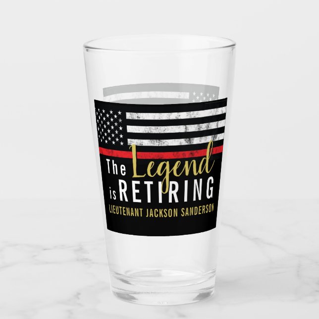 Verre Pompier Retraite Service d'incendie pompier (Devant)