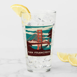 Verre Pont d'or de style Vintage San Francisco