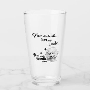 Verre Poodle art moderne joli slogan de race de chien