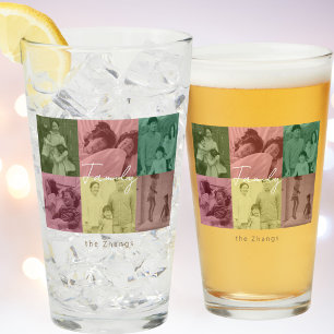 Verre Pop Art Famille Noël Photo Collage Tumbler