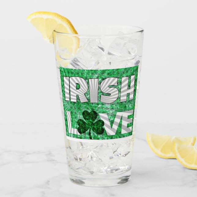 Verre Pop Art Irish Love (Devant glace)