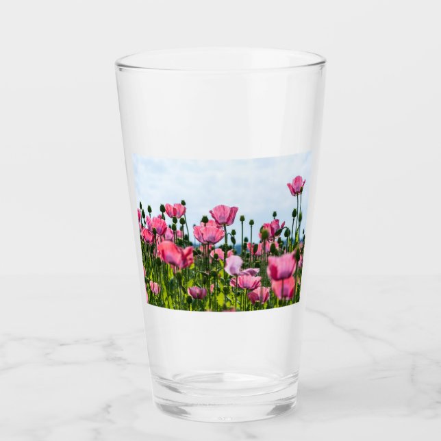 Verre Poppies roses (Devant)