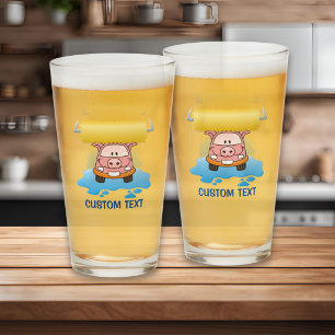 Verre Porc de dessin animé de lavage de voiture
