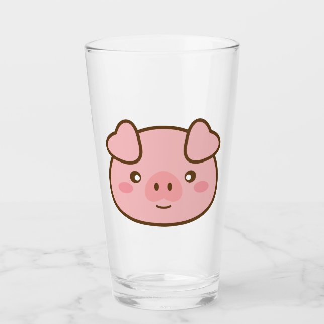 Verre Porc mignon de Kawaii (Devant)