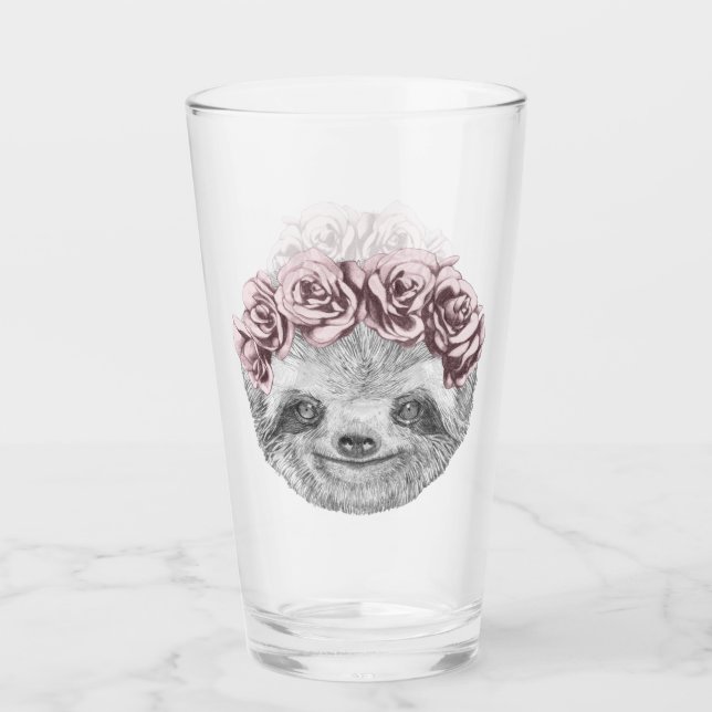 Verre Portrait de guirlande principale florale de la (Devant)