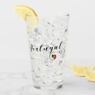 Verre Portugal Drapeau Coeur Design, Portugal