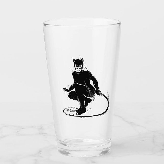Verre Pose à pinceau en encre Catwoman (Devant)