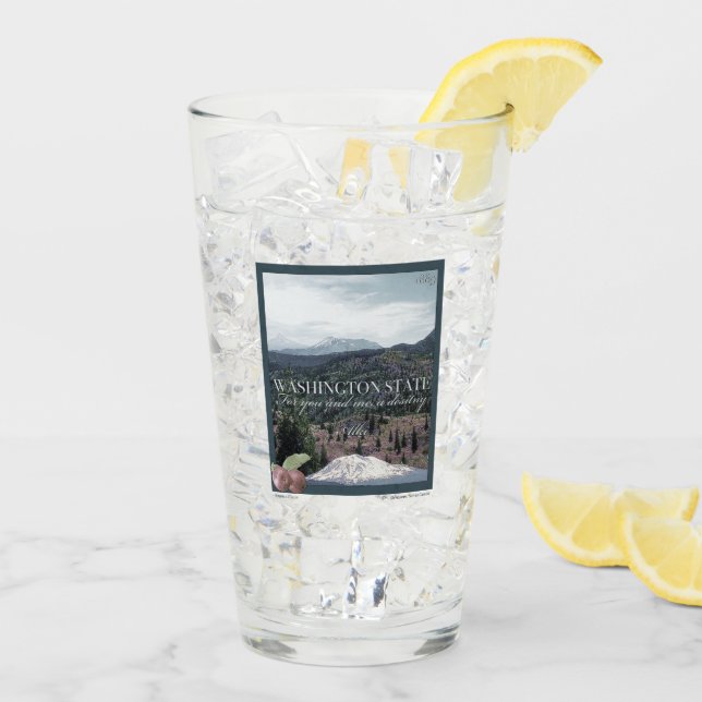 Verre Poster Art de l'État de Washington (Dos glace)