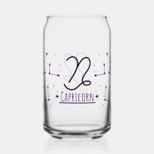 Verre pour canette Capricorne Zodiaque Boissons