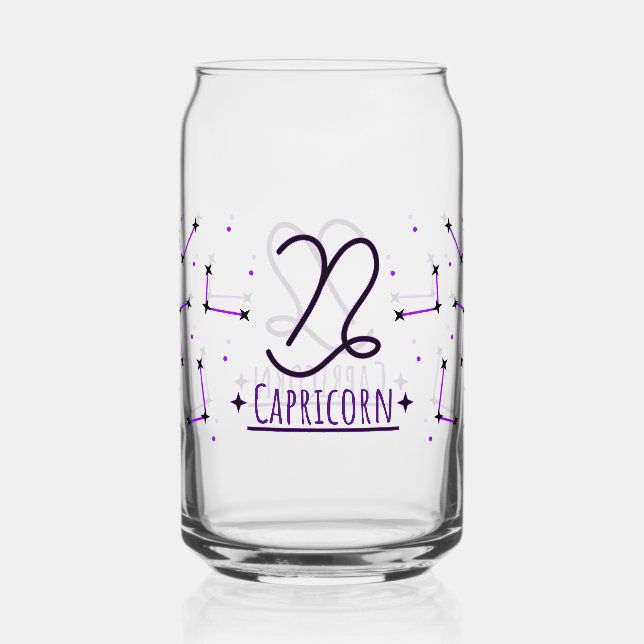 Verre pour canette Capricorne Zodiaque Boissons (Recto)