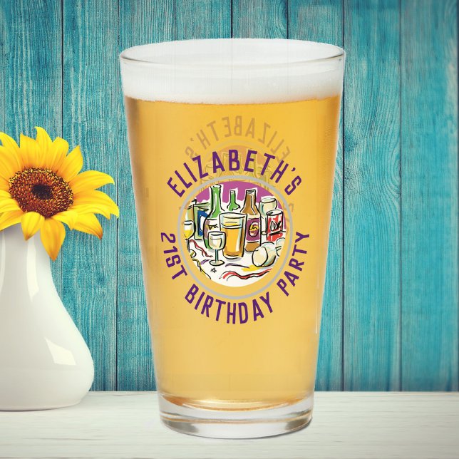 Verre pour la célébration d'anniversaire de 21 ans (Créateur téléchargé)