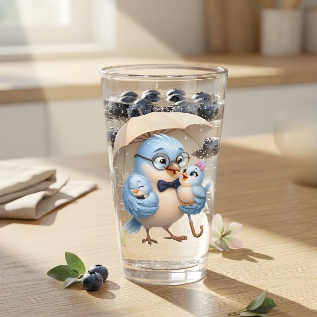 Verre pour la fête des Pères | Conception d'oiseau (Créateur téléchargé)