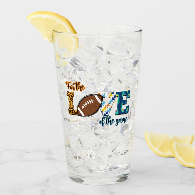 Verre Pour L'Amour Du Jeu Football Maman Leopard (Devant glace)