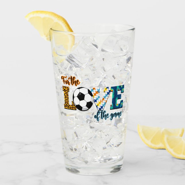 Verre Pour L'Amour Du Jeu Soccer Maman Leopard (Devant glace)