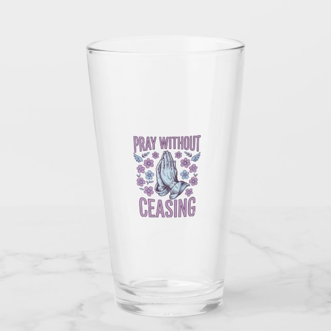 Verre Pray Without Ceasing Floral Praying Hands Shirt_1 (Devant)