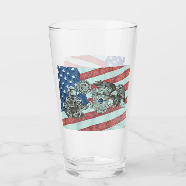 Verre Premier répondeur patriotique (Devant)