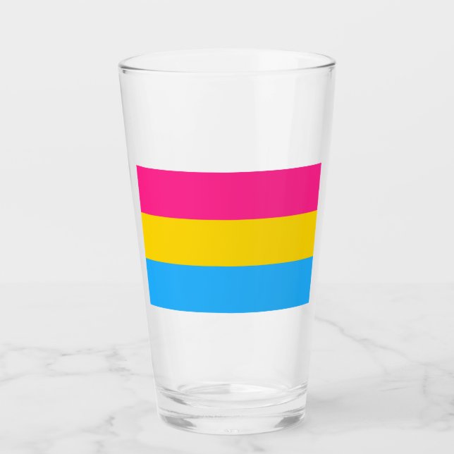 Verre Pride transexuelle (drapeau panaché) (Devant)