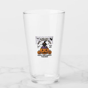 Verre Prof Cat Halloween Citrouille Vintage Salle de Cla