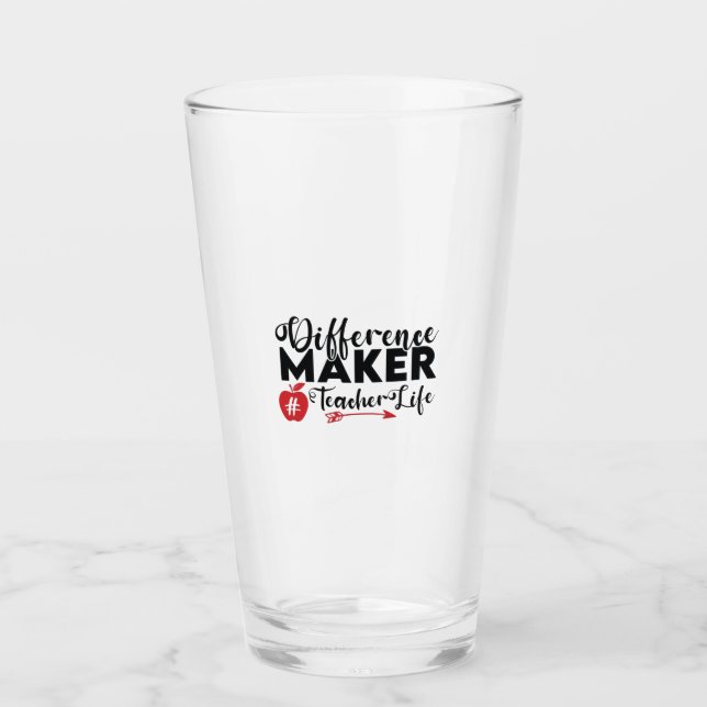 Verre Professeur Art Différence Maker Vie de l'enseignan (Devant)