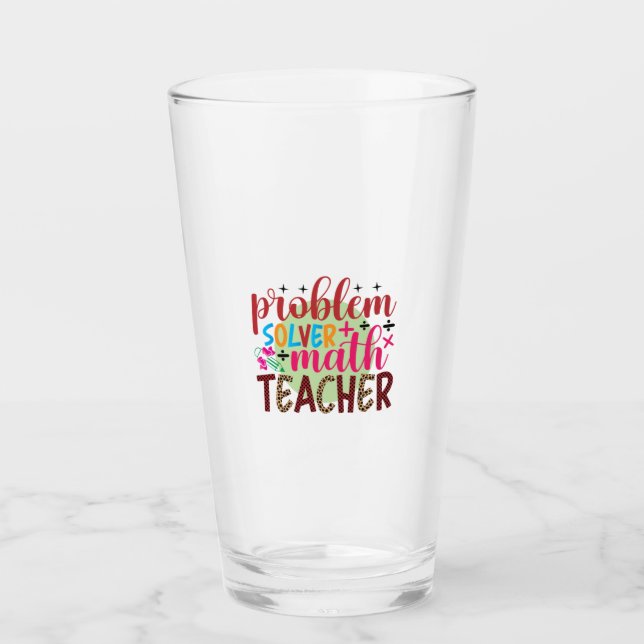 Verre Professeur Cadeaux | Enseignant en mathématiques d (Devant)