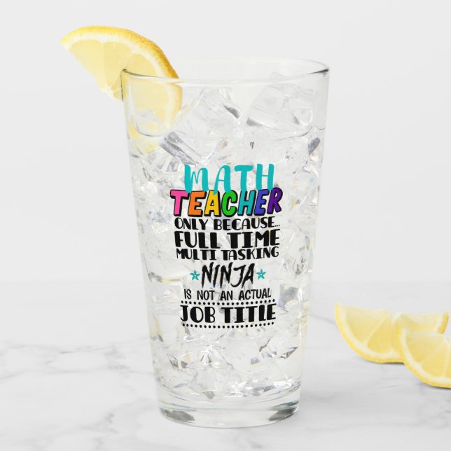Verre Professeur De Mathématiques Seulement Parce Que Mu (Devant glace)