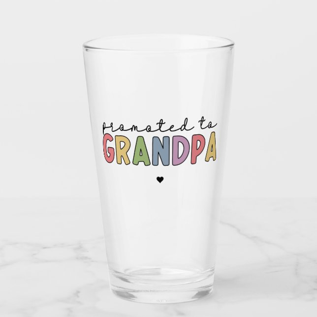 Verre Promu à grand-père Nouveau grand-père pour être de (Devant)
