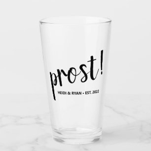 Verre "Prost" Honneur Mariage Cadeau Bière Boire du verr