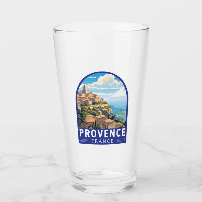 Verre Provence France Travel Art Vintage (Devant)