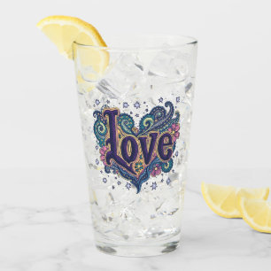 Verre Psychédélique Boho Love Letting avec Accent Floral