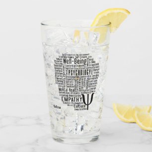 Verre PSYCHOLOGIE Word Cloud nom personnalisé