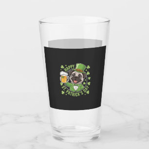 Verre Pug amusant de la Saint-Patrick avec chope de bièr
